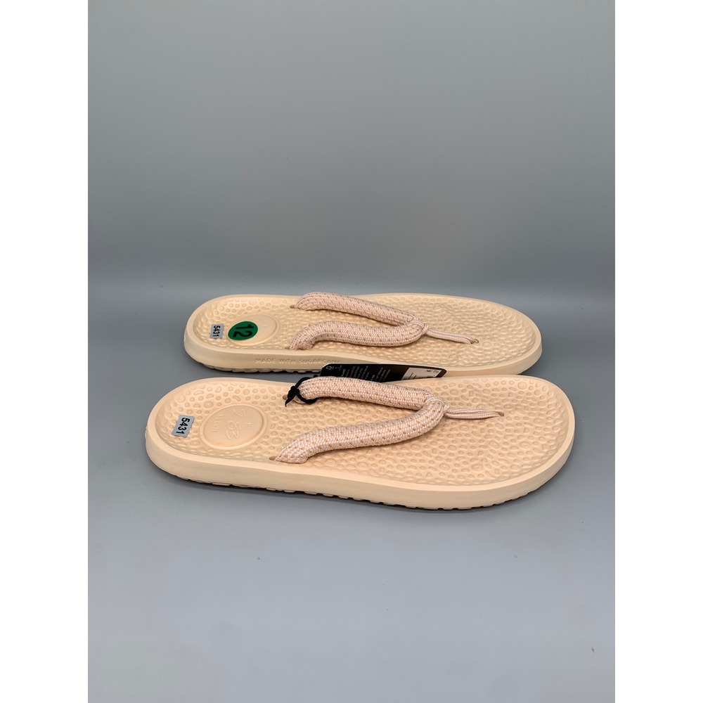 Allbirds Sugar Zeffer Lux‎ Beige Flip Flop Sandals Women's Sz 12 NWT